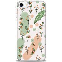 iPhone 7 Kılıf HD Baskılı Kılıf - Flower Pattern + Tam Ekran Koruyucu
