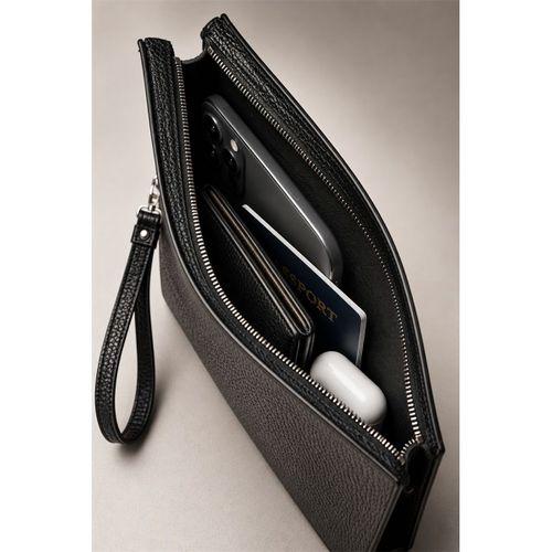 Prestige Çift Fermuarlı Erkek Clutch El Çantası - Siyah