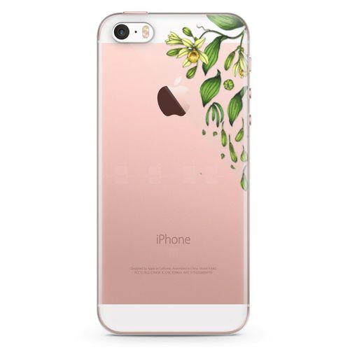 Apple iPhone SE Kılıf Vanilya Çiçeği Arka Kapak Koruma Desenli Full Koruyucu