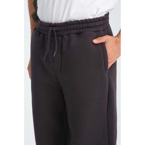 Baggy Kalıp 3 İplik Şardonlu Erkek Eşofman Altı - Füme