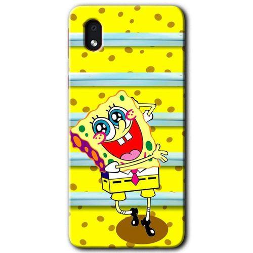 Galaxy A01 Core Kılıf HD Desen Baskılı Arka Kapak - Aşık Sünger Bob
