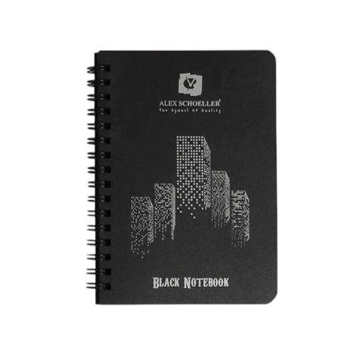 ALEX SPİRALLİ PP KAPAK DEFTER SİYAH A5 60 Yaprak (ALEX -1937)