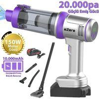 Ezere Powerstorm Kablosuz El Süpürgesi 20000Pa Çekim Gücü, 3 Kademeli, HEPA Filtre, 21V 2.0Ah Batarya