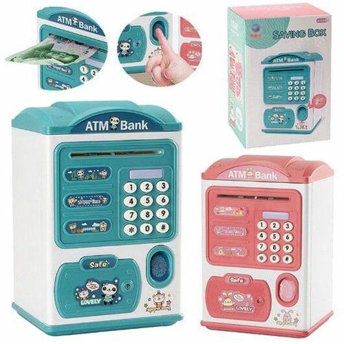 Parmak İzi Okumalı Elektronik Şifreli Otomatik Kağıt Para Alan ATM Kumbara