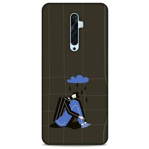 Oppo Reno 2z Kılıf Depresyon (33) Hybrid Kılıf Kahve Toz Pembe