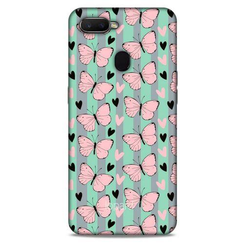 Oppo Ax7 Kılıf Kelebek Etkisi (43) Thin Fit Kılıf Kahve Yeşil