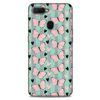 Oppo Ax7 Kılıf Kelebek Etkisi (43) Thin Fit Kılıf Kahve Yeşil