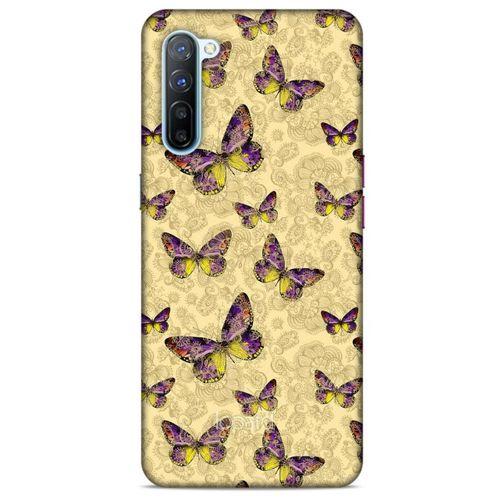 Oppo Reno 3 Kılıf Kelebek Etkisi (38) Neo Hybrid Kılıf Kırmızı Tonlar