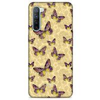 Oppo Reno 3 Kılıf Kelebek Etkisi (38) Neo Hybrid Kılıf Kırmızı Tonlar