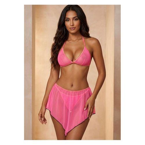 Fuşya Tül ve Mini Etekli  Takım