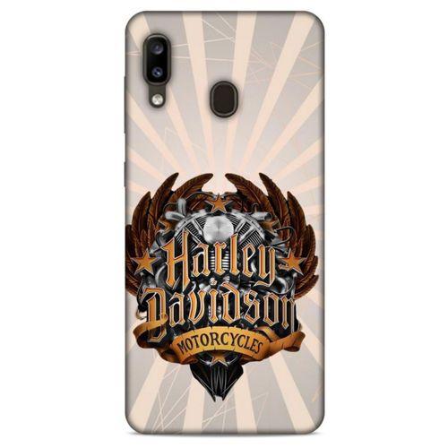 Samsung Galaxy A20 Uyumlu Kılıf Motorsiklet (3) Kapak Harley Davidson