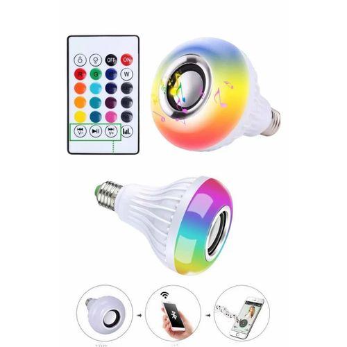 Kumandalı Rgb Led Işık Bluetooth Hoparlör Ses Lambası Renkli Ampul