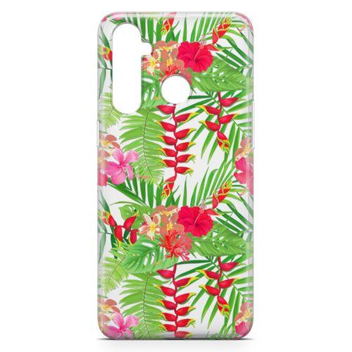 Realme 5 Pro Kılıf Hatmi Çiçeği Arka Kapak Koruma Desenli Full Koruyucu