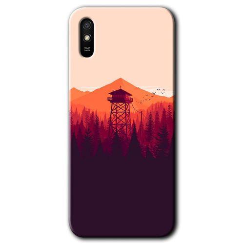 Redmi 9A Kılıf HD Desen Baskılı Arka Kapak - Gözlem Kulesi