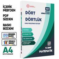2027 MEBİ-OGM 11  Sınıf Dört Dörtlük Matematik Pekiştirme Testi A4 Renkli Soru Bankası BASKI ÜCRETİ