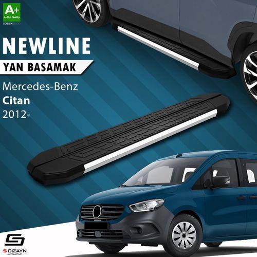 S-Dizayn Mercedes Citan Uzun Şase NewLine Krom Yan Basamak 223 Cm 2012-2021 A+ Kalite