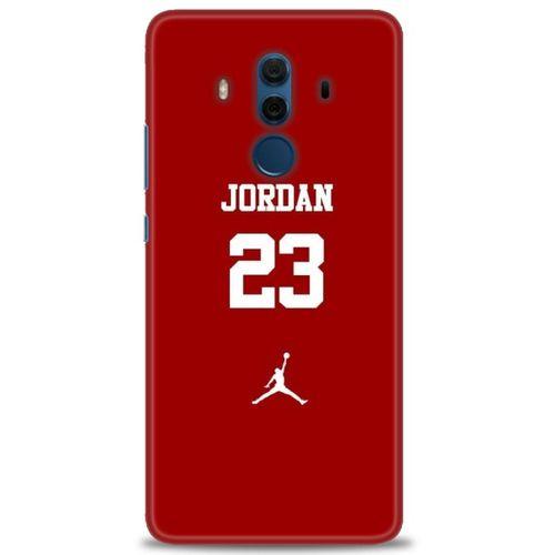 Huawei Mate 10 Pro Kılıf HD Baskılı Kılıf - Jordan Kırmızı + Tam Ekran Koruyucu