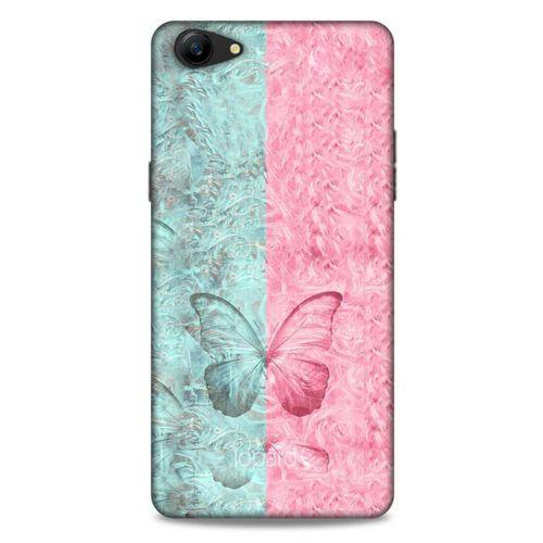 Oppo A79 Kılıf Kelebek Etkisi (30) Silicone Case Turkuaz Pembe