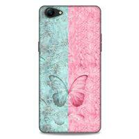 Oppo A79 Kılıf Kelebek Etkisi (30) Silicone Case Turkuaz Pembe