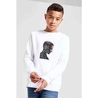 Stranger Things El Baskılı Unisex Çocuk Beyaz Sweatshirt