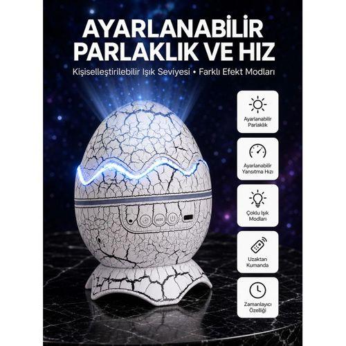 Dinozor Yumurtası Tasarımlı Projektörlü Gece Lambası