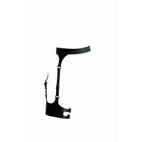 Siyah Jartiyer Harness Deri Tokalı Ayarlanabilir Bacak Aksesuarı - Brf1159