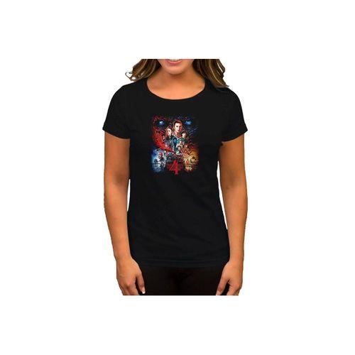 Stranger Things Home Siyah Kadın Tişört