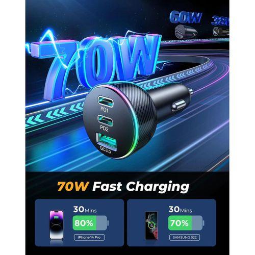 Joyroom 70W 3 Baglantı Noktalı Port Araç Şarj Çakmaklık Girişi