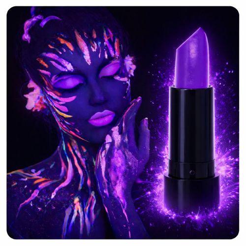 UV Neon Mor Ruj – Karanlıkta Parlayan Makyaj Boyası