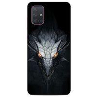 Samsung Galaxy A71 Kılıf Dragons (13) Silikon Kap Gri Ejderha