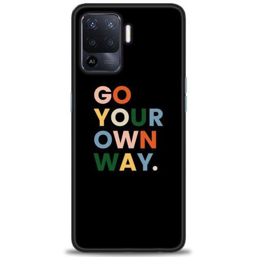 Oppo Reno 5 Lite Kılıf HD Baskılı Kılıf - Go Your + Tam Ekran Koruyucu