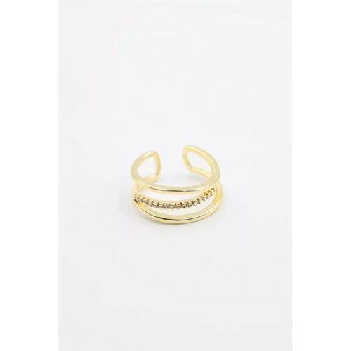 Taşlı Halka Yüzük - Altın