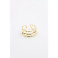 Taşlı Halka Yüzük - Altın