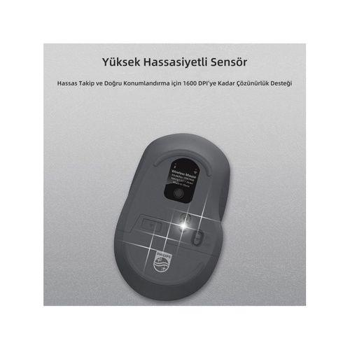 PHILIPS SPK7448 Kablosuz Bluetooth Mouse 1600 DPI Gri Kablosuz Mouse