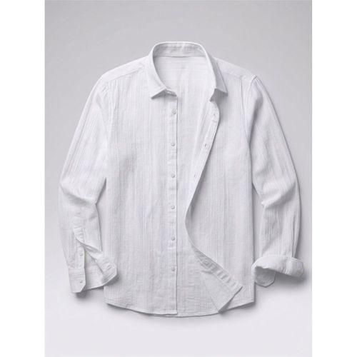 Erkek Armürlü Yarım Oversize Müslin Gömlek