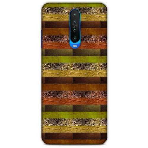 Xiaomi Redmi K30 Kılıf Patchwork (48) Bumper Kılıf Kahve Yeşil