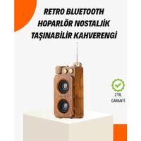 Ahşap Tarzı Kablosuz Hoparlör 5w Güçlü Bass Tf Usb Aux