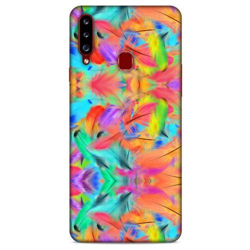 Samsung Galaxy A20s Kılıf Desenli Özel Seri Tüyler (32) Soft Silikon Kılıf