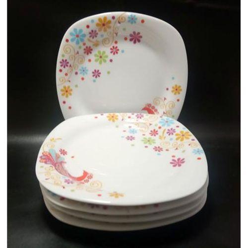 Porland Touchme Yemek Takım  İkram ,Çeyiz  5 Parça Çiçekli Porselen  Set 18X18X2Cm