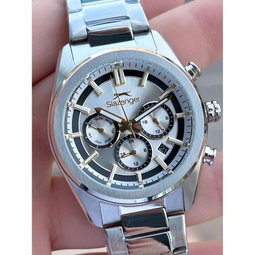 Slazenger İtalyan Tasarım Bileklik Hediyeli 2 Yıl Garantili 10 Atm Çelik Erkek Kol Saat ESL.Y2554.4