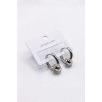 Taşlı Halka Küpe - Gümüş