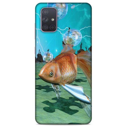Lopard Samsung Galaxy A71 Uyumlu Kılıf Manipülasyon ☻ (29) Arka Koruma Kılıfı Baskılı