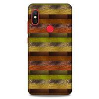 Xiaomi Mi A2 Lite Kılıf Patchwork (48) Bumper Kılıf Kahve Yeşil