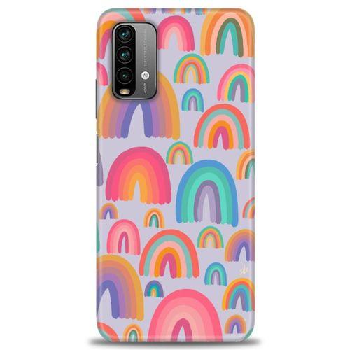 Xiaomi Redmi Note 9 4G Kılıf HD Baskılı Kılıf - Gökkuşakları + Tam Ekran Koruyucu