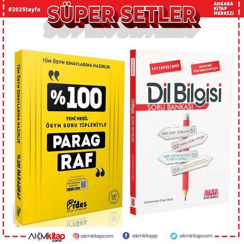 Fides Yayınları % 100 ÖSYM Soru Tipleriyle Paragraf ve AKM Dil Bilgisi Soru Bankası Seti 2 Kitap