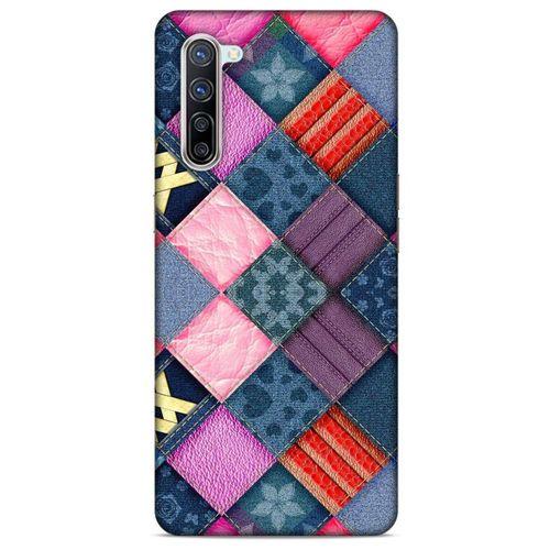 Oppo Reno 3 Pro 5g Kılıf Patchwork (39) Liquid Crystal Kılıf Şeker Pembe Bordo