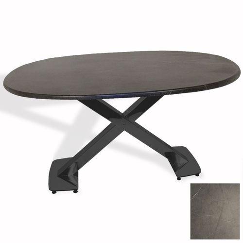 Dockers İks Masa ESB Oval (94x146 - Werzalit, Allzalit yada Wermodin Tabla) - Grey Marble