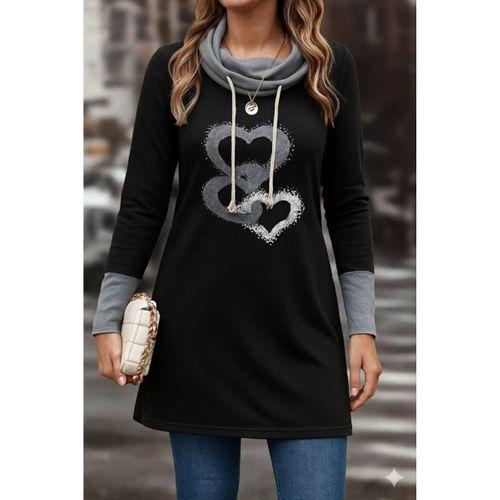 Kadın Uzun Kollu Balıkçı Yaka Bağcıklı Iki Iplik Elbise