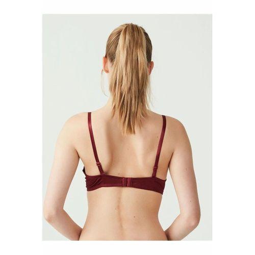 - Kadın Bordo Çift Destekli Sütyen