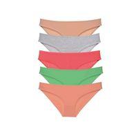 5 Adet Eko Set Likralı Kadın Slip Külot Soft Renkler
